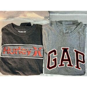 Hurley & Gap Short Sleeve Tee Shirts Size‎ Small Gray Logo